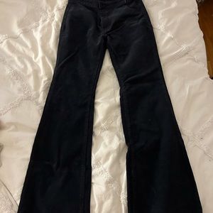 Navy Blue Low Rise Flare Pants